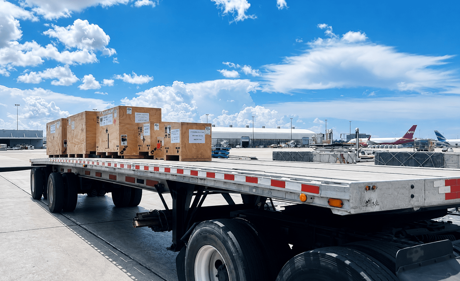 Air freight cargo plane